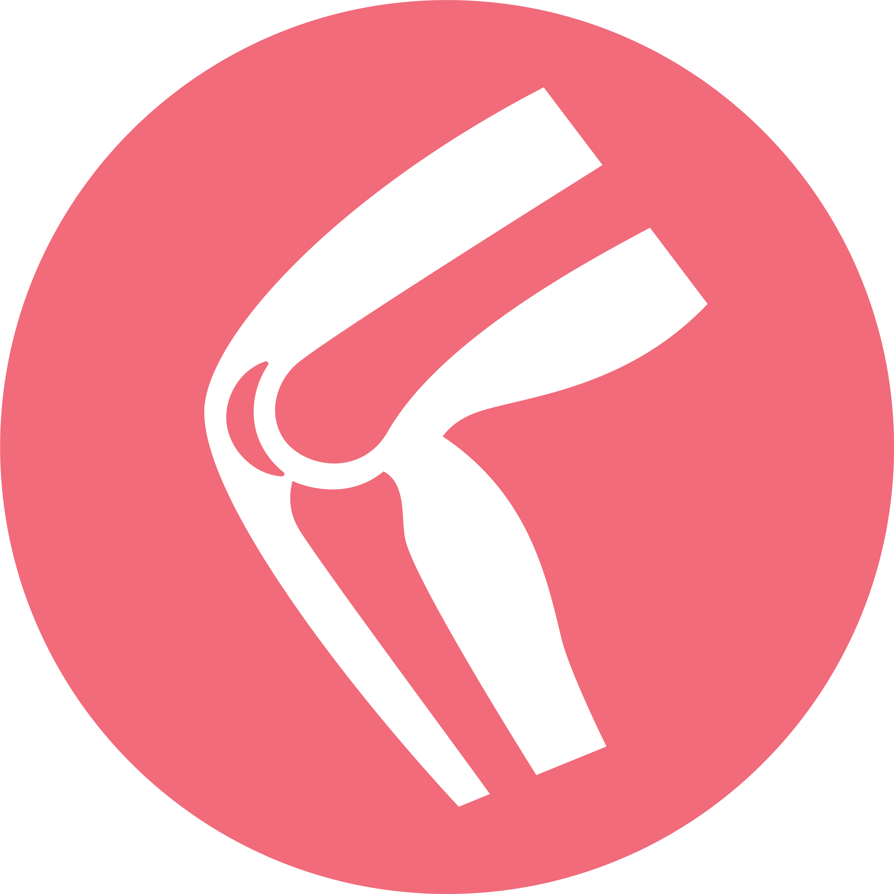 Icon of a knee for Rehab services.